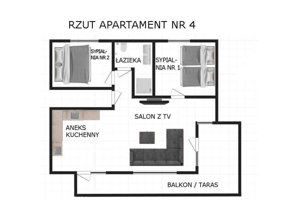 Apartament Nr 4 U Miska Z Dwoma Sypialniami Закопане Экстерьер фото